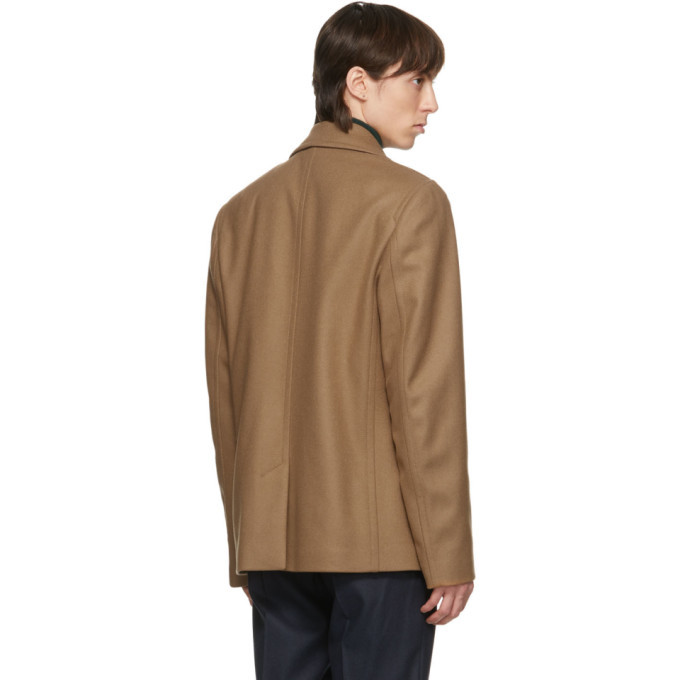 PS by Paul Smith Tan Car Peacoat PS by Paul Smith