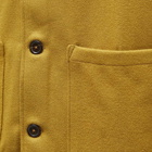 Universal Works Men's Melton Wool Easy Overshirt in Mustard