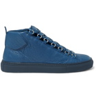 Balenciaga - Arena Creased-Leather High-Top Sneakers - Men - Navy