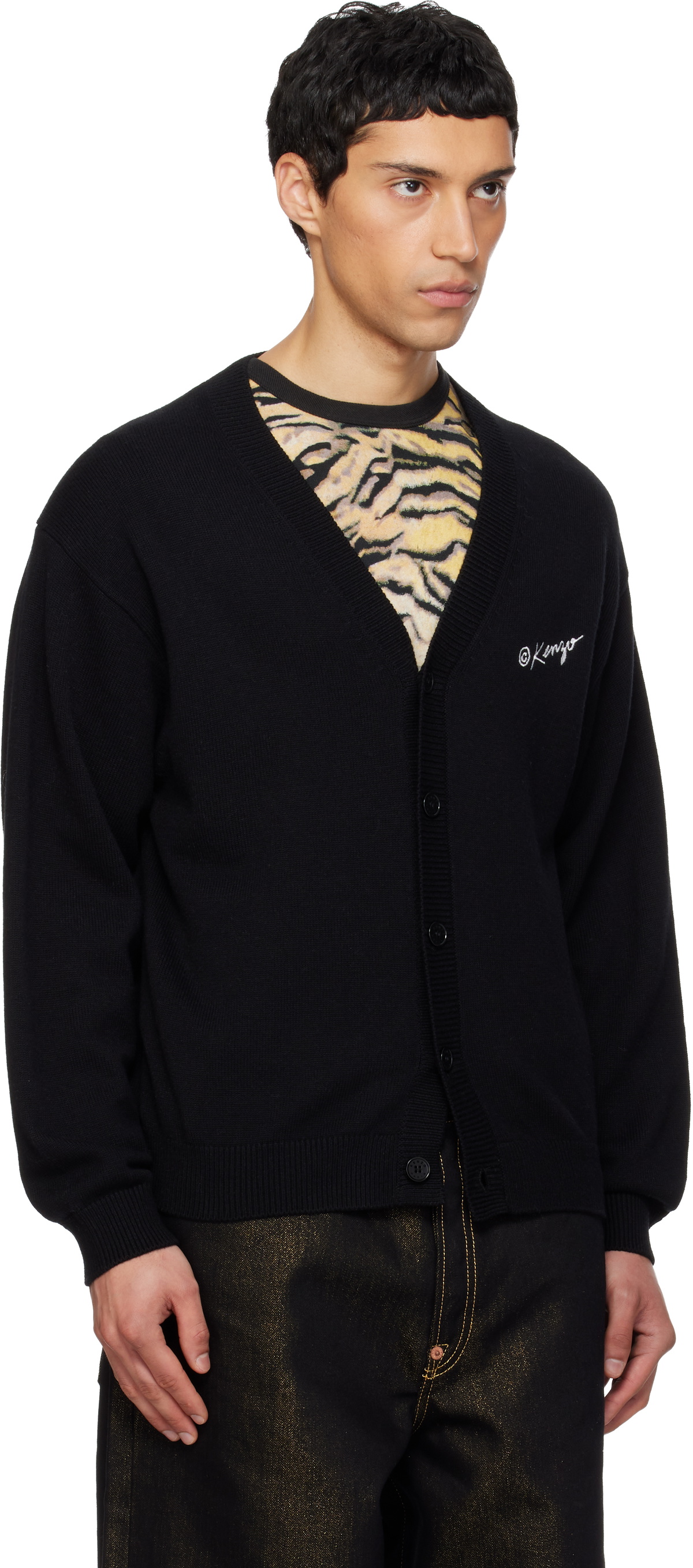 Kenzo Black Kenzo Paris 'KENZO Wild Tiger' Cardigan