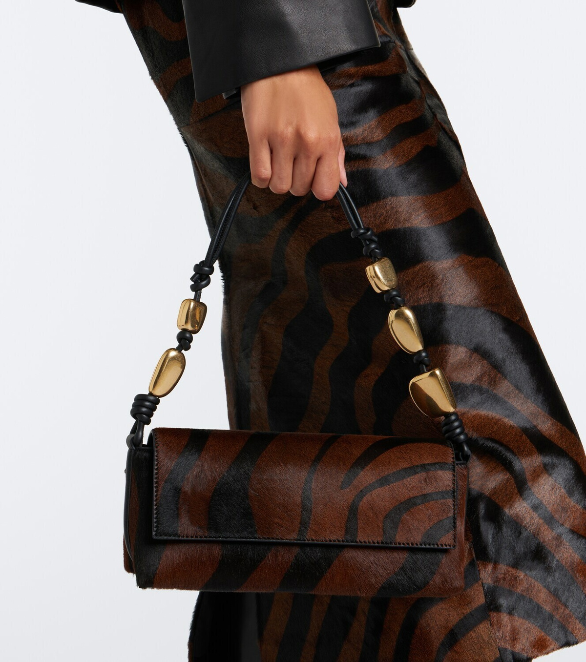 Simkhai Piedra printed calf hair shoulder bag