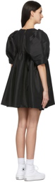 Kika Vargas Black Taffeta Mathilde Dress