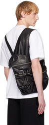 Helmut Lang Black Utility Bag Leather Vest