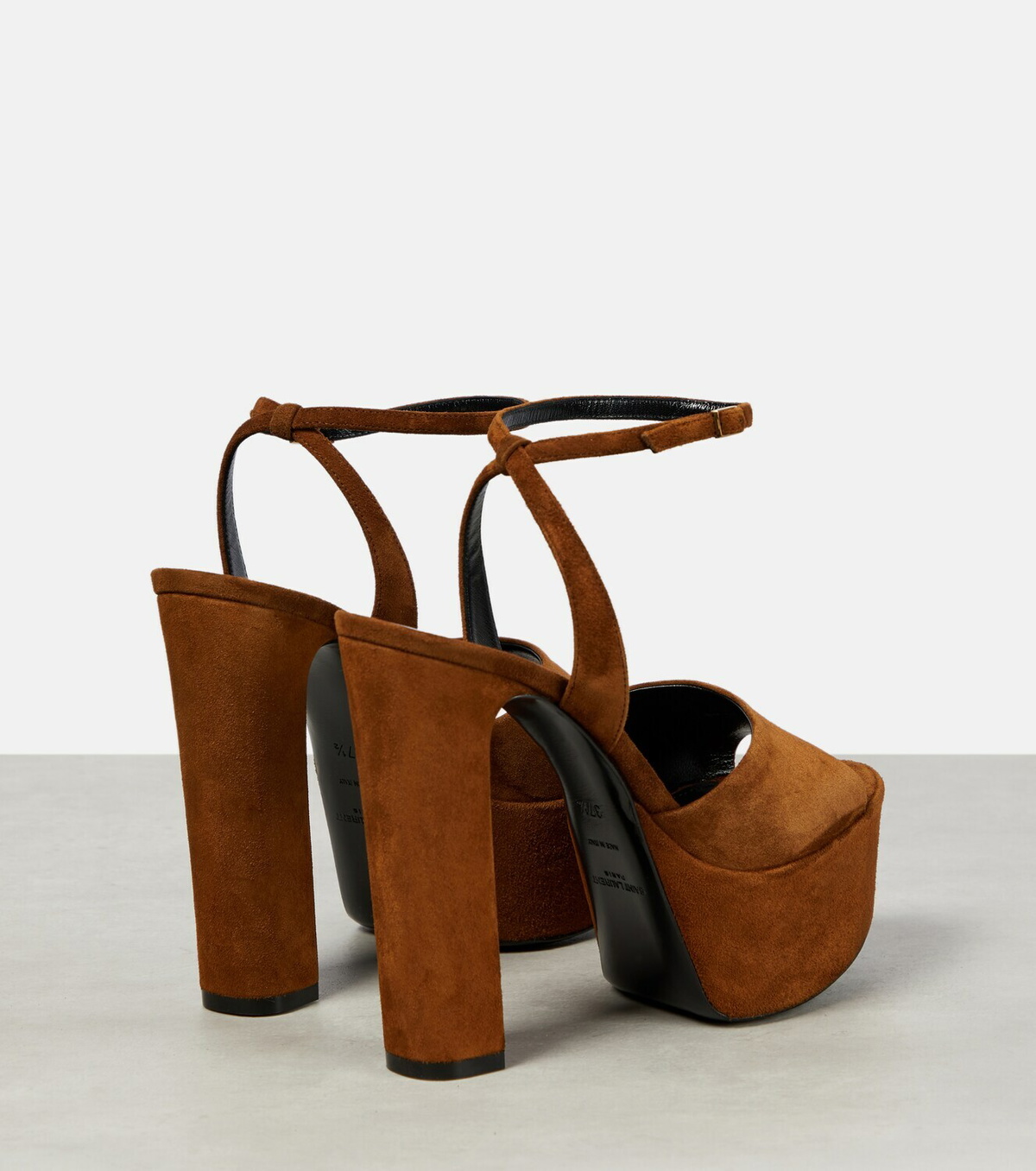Saint Laurent Jodie 95 suede platform sandals Saint Laurent