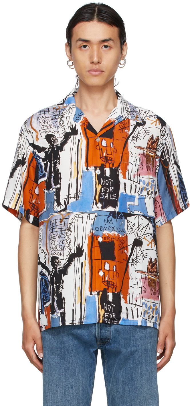 WACKO MARIA Multicolor Jean-Michel Basquiat Edition 'Guilty Parties' Short  Sleeve Shirt