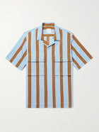 PAUL SMITH - Soho Camp-Collar Striped Woven Shirt - Blue