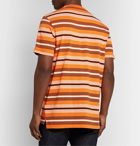 Albam - Striped Cotton-Jersey T-Shirt - Orange