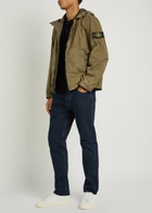 Stone Island Hooded Crinkled Shell Jacket Green
