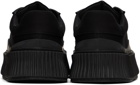 Jil Sander Black Canvas Platform Sneakers