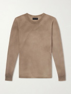 Les Tien - Slim-Fit Cotton-Blend Piqué T-Shirt - Neutrals