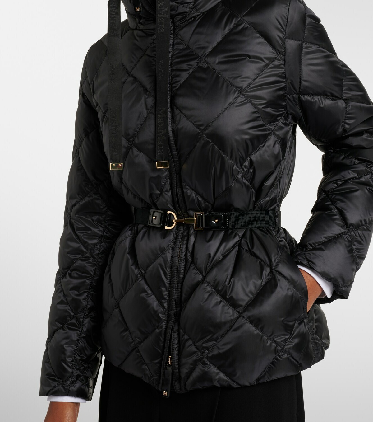 Max Mara Belted quilted down jacket