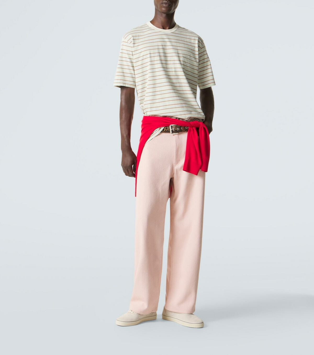 Auralee Silk denim wide-leg pants