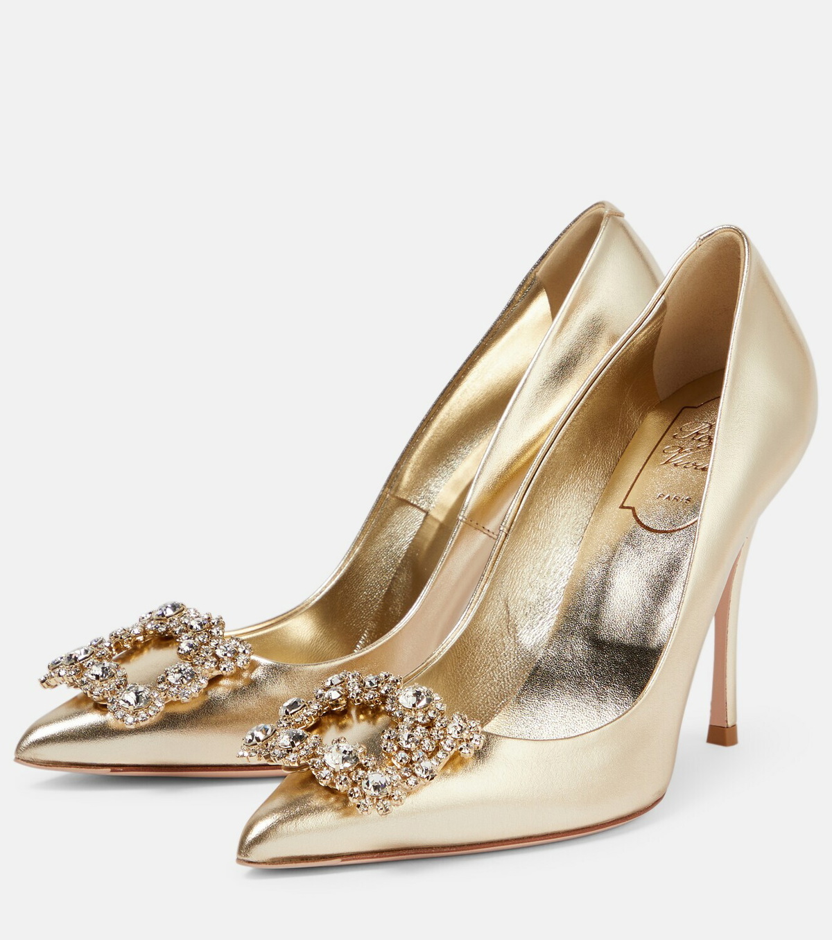 VIP【送料関税込】RgerVivier FLOWER STRASS PUMPS Roger Vivier Flower Strass leather pumps Roger Vivier