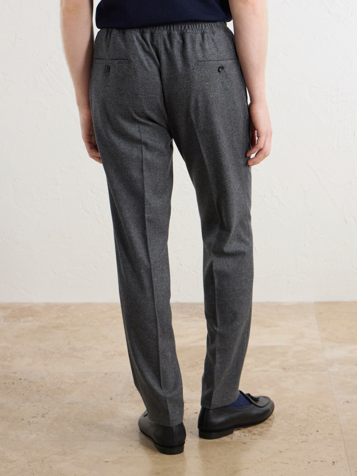 De Petrillo - Straight-Leg Wool and Cashmere-Blend Drawstring Suit Trousers - Gray