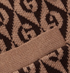 Gucci - Logo-Jacquard Wool Cardigan - Brown
