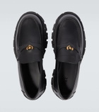 Versace Greca Portico leather loafers