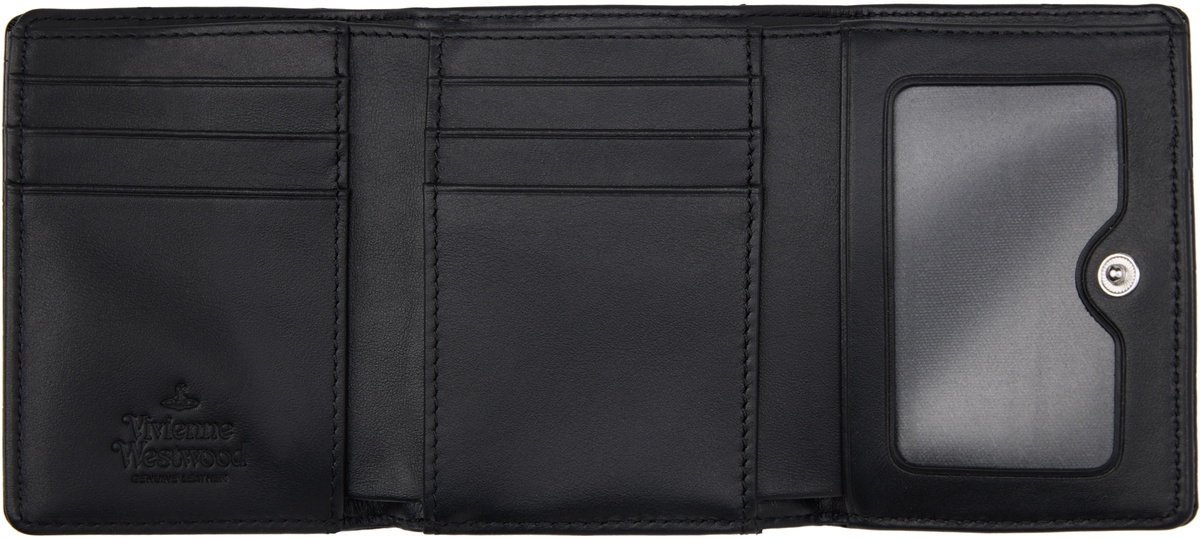 Vivienne Westwood Black Crocodile Small Frame Wallet