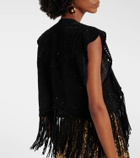 Isabel Marant Edita fringed leather vest