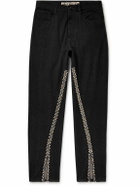 Kartik Research - Straight-Leg Embellished Embroidered Jeans - Black
