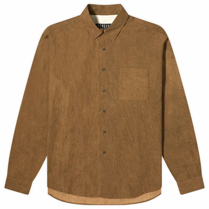 Photo: Merely Made Men's Natural Dye Overshirt in Walnut