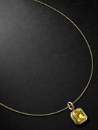 42 Suns - Large 14-Karat Gold Yellow Sapphire Pendant Necklace