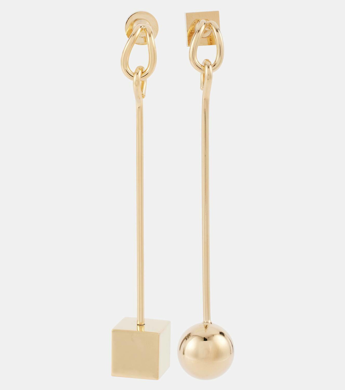 ◆JACQUEMUS◆Les Grandes Boucles ノド ドロップピアス Jacquemus Les Grandes Boucles Nodo Earrings | Silver | FARFETCH
