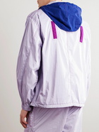 Stone Island - Logo-Print Garment-Dyed Nylon-Ripstop Hooded Blouson Jacket - Purple