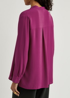 Eileen Fisher Silk Crepe Blouse Purple