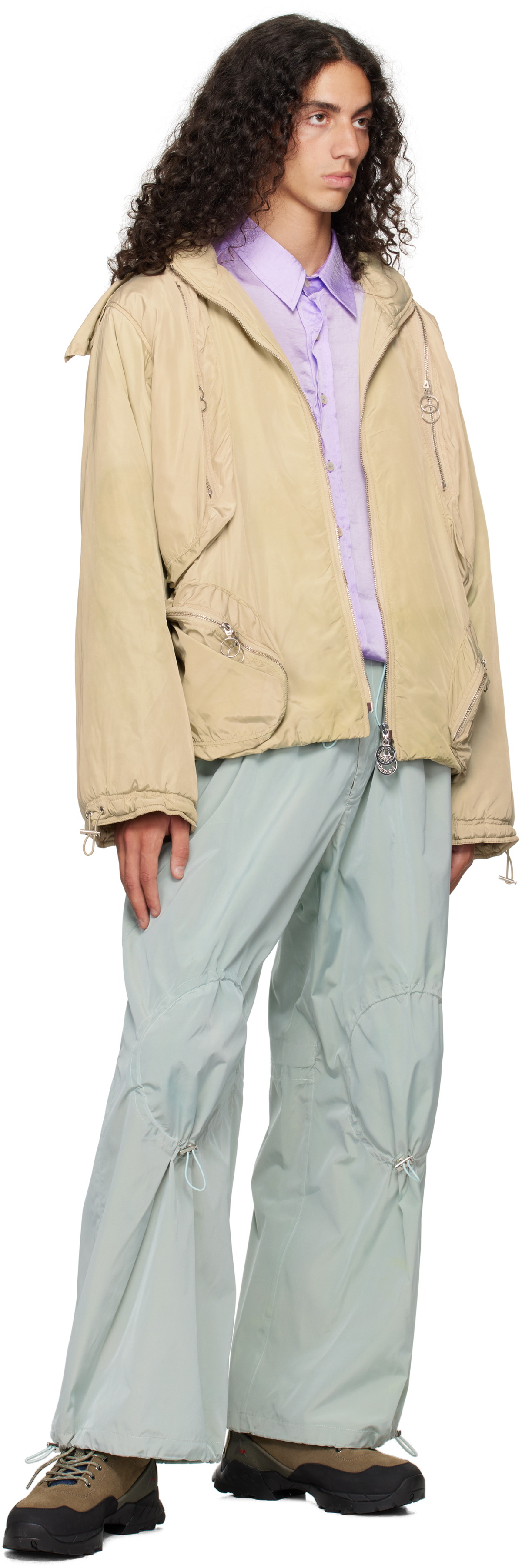 Charlie Constantinou Blue Adjustable Fit Knee Trousers