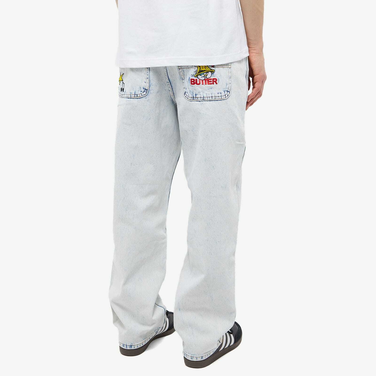 Butter Goods x The Smurfs Harmony Denim Pants - Bleach Dye