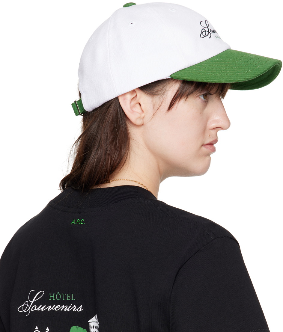A.P.C. White JJJJound Edition 'Hôtel Souvenirs' Cap A.P.C.