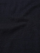 Dunhill - Wool and Mulberry Silk-Blend Polo Shirt - Blue