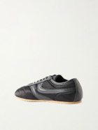 Dries Van Noten - Leather-Trimmed Quilted Satin Sneakers - Black