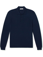 Mr P. - Cashmere and Silk-Blend Polo Shirt - Blue