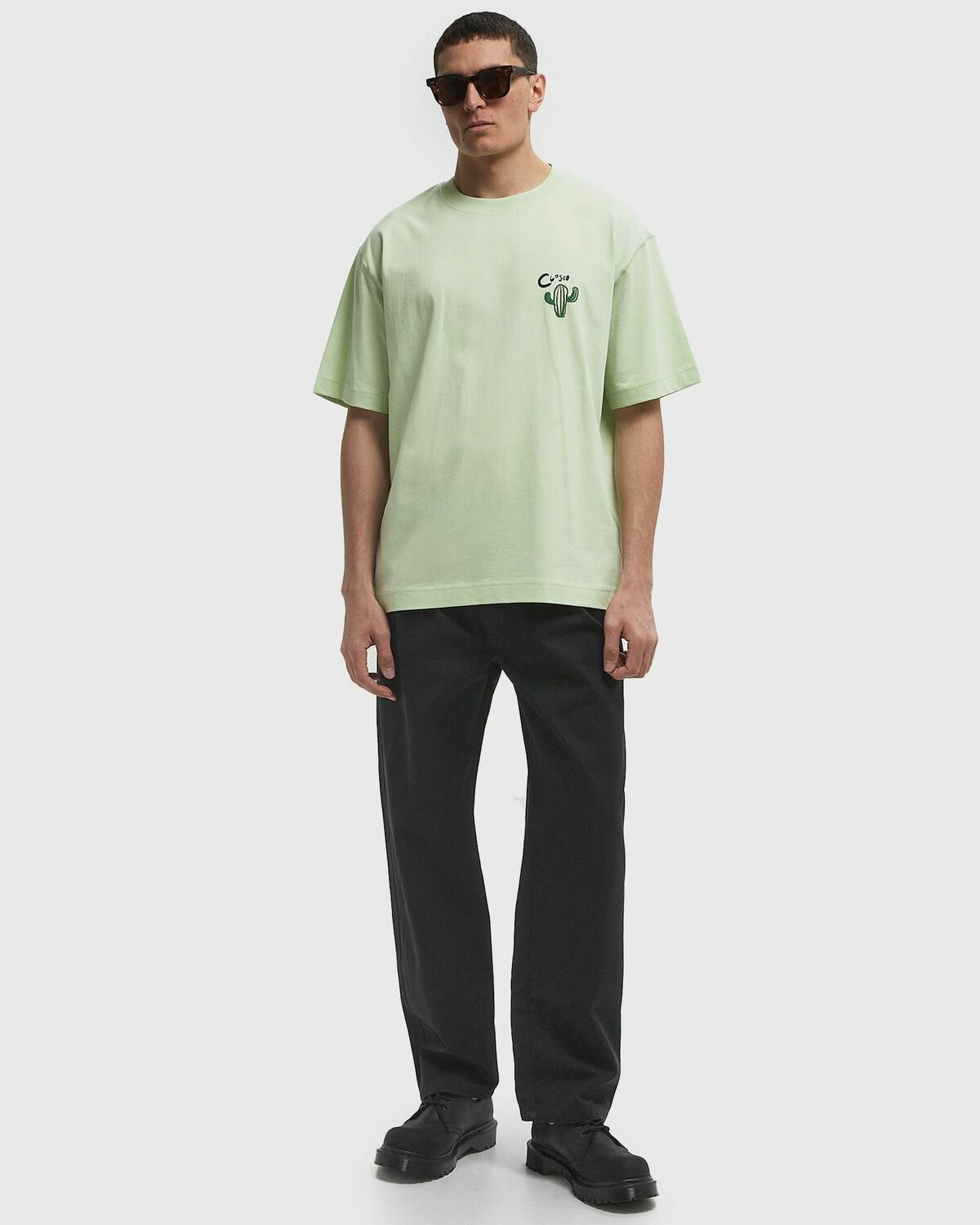 CLOSED EMBROIDERED TEE Green Mens Shortsleefe