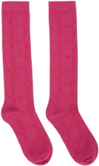 JW Anderson Three-Pack Multicolor Logo Grid Socks
