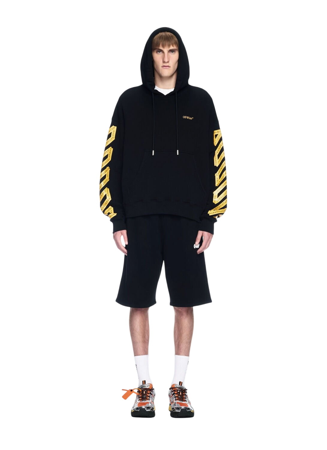 Off-White Black Diagonal Gradient Zip Hoodie Off-White