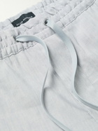 Club Monaco - Linen-Blend Chambray Drawstring Trousers - Gray