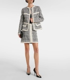 Giambattista Valli Checked wool-blend bouclé miniskirt