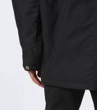 Prada Leather-trimmed technical cotton-blend jacket