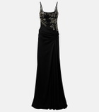 McQueen Draped embellished gown