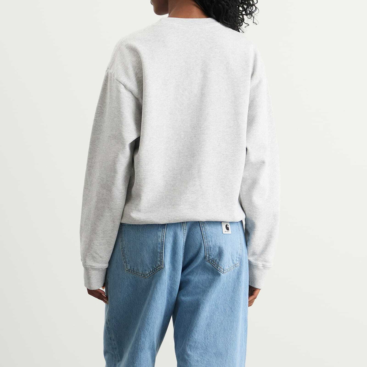 Sporty & Rich Women's NY Health Club Sweatshirt in Heather Grey/Navy