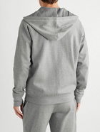 Paul Smith - Striped Cotton-Jersey Hoodie - Gray