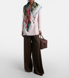 Max Mara Camice printed wool and silk scarf