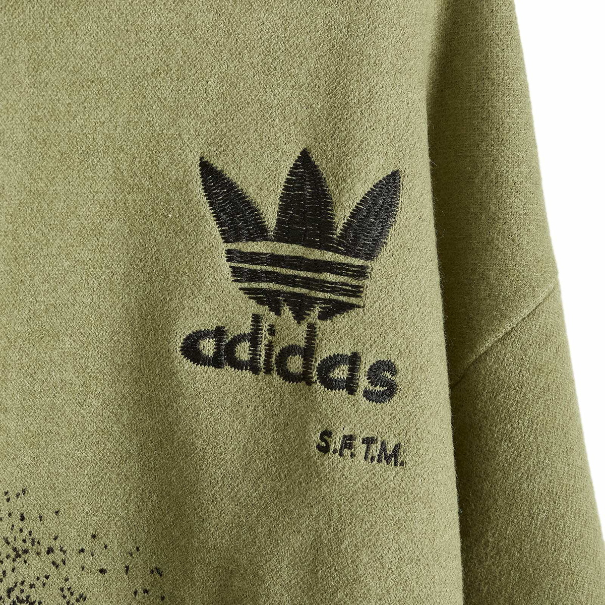 Adidas x SFTM Knitted Sweat in Tent Green adidas