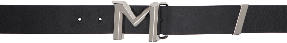 Mugler Black Logo Belt