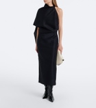 Róhe Draped open-back midi dress