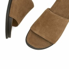 Vagabond Shoemakers Women's Effie Suede Slide Sandal in Dark Sand