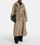 CO Checked wool-blend trench coat