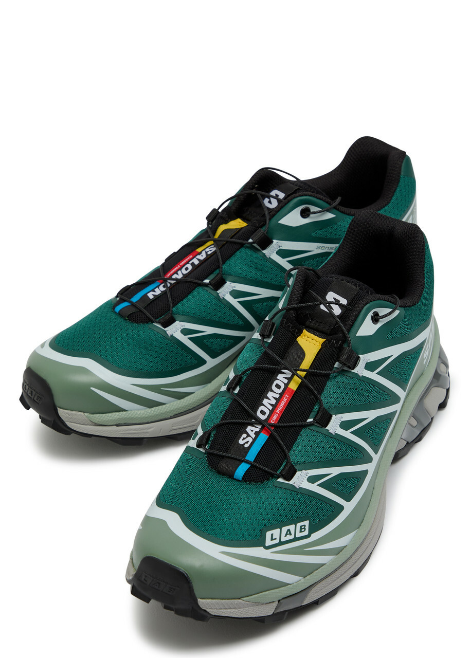 Salomon XT-6 Panelled Mesh Sneakers Green